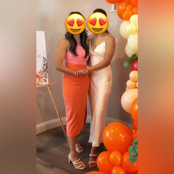 Petal & pup color block one shoulder midi dress nwot - Picture 3 of 4